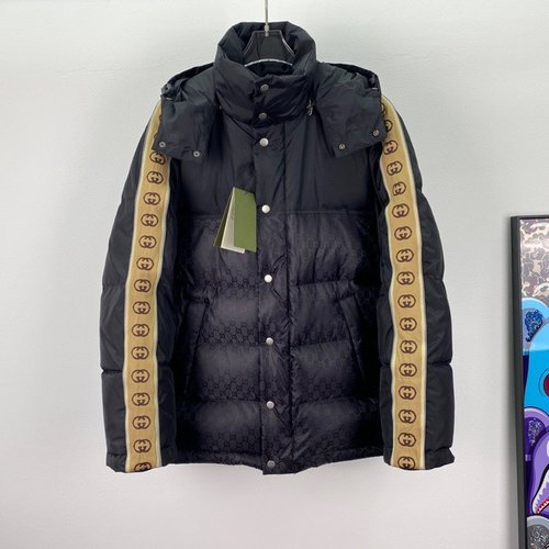 Gucci Limited Edition Reflective Logo Patchwork Down Jacket