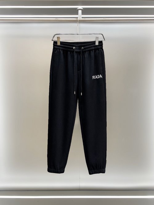 Prada Classic Logo Custom Fabric Casual Pants