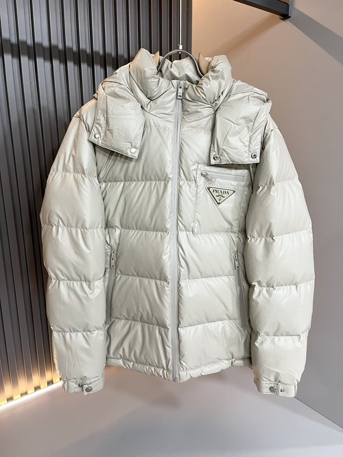 Prada High - end Down Jacket with 90% Down and Logo