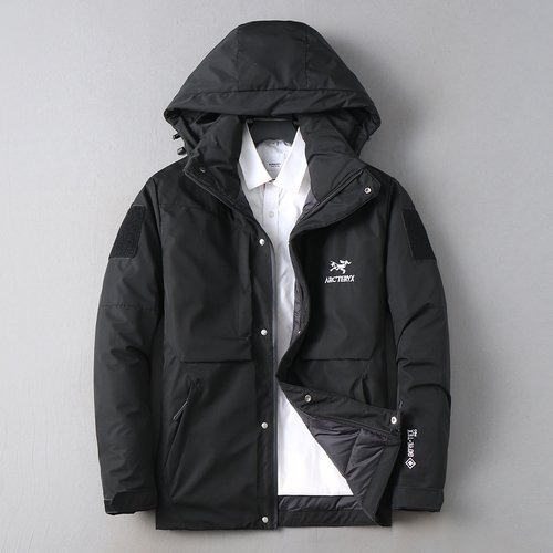 ArcTeryx Premium Down Jacket with Classic Logo, High Warmth