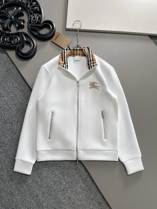 Burberry Latest Collar Coat with Soft Cotton & Nice Logo
