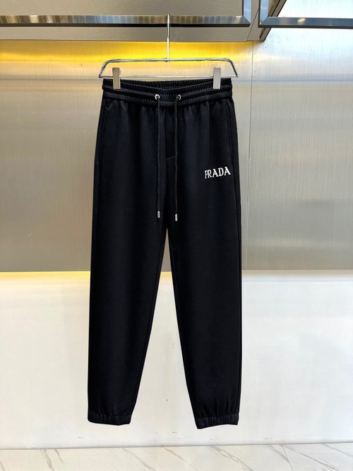 Prada Retro-refundable Classic Logo Casual Pants