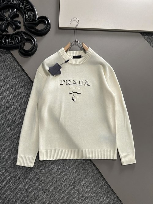 Prada Thick Knit Sweater, Top Replica, Warm and Stylish
