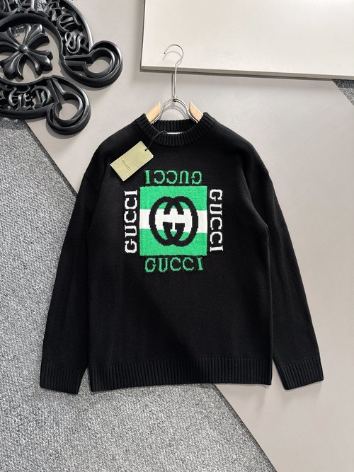 Gucci Luxury Brand-logo Thick-knit Sweater