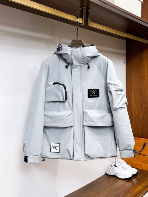 ArcTeryx 90% Down Jacket with Classic Logo & Colorful Design