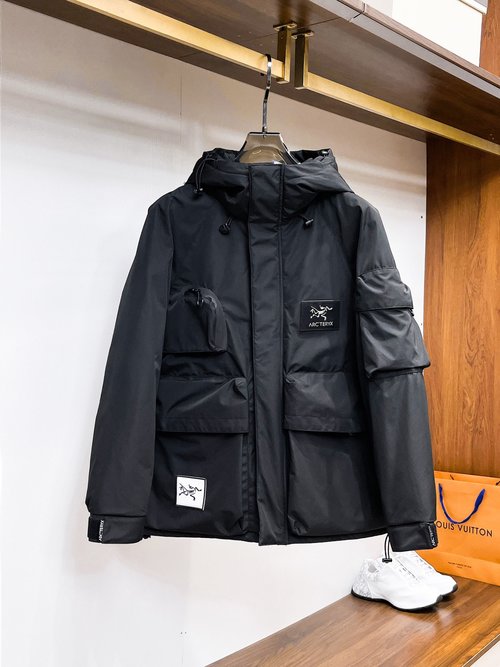 ArcTeryx 90-Down Filled Jacket with Logo, Colorful & Warm