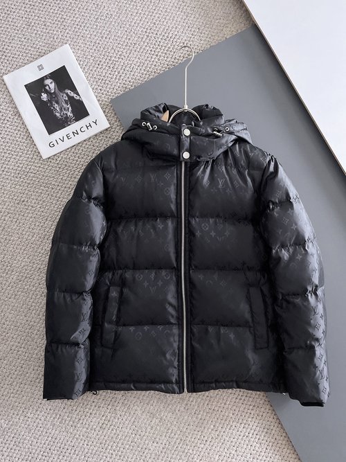 Louis Vuitton Premium Down Jacket with Classic Logo and Good Warmth