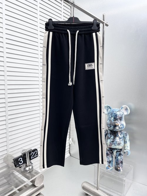 Balenciaga New Casual Pants with Logo, High Comfort