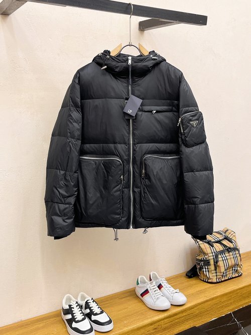 Prada Premium 90 Down Jacket with Classic Logo