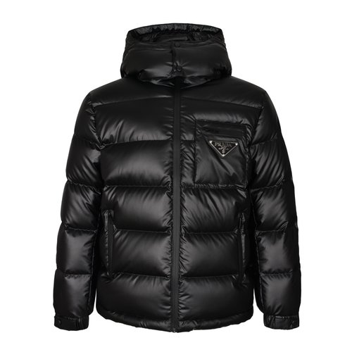 Prada Premium Down Jacket with Classic Logo and Good Warmth