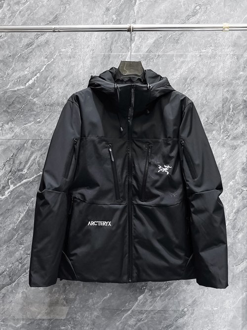 ArcTeryx 90-Down Filled Jacket with Classic Logo & Color Block