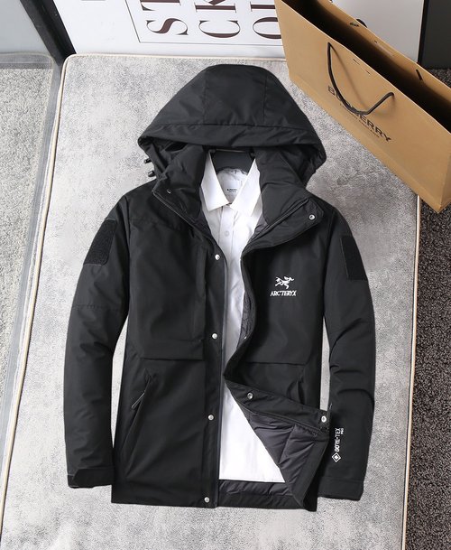 ArcTeryx Premium Down Jacket with Classic Logo, High Warmth