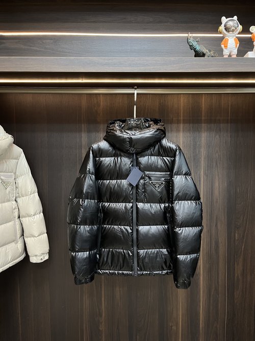Prada Premium 90% Down Jacket with Classic Logo and Color