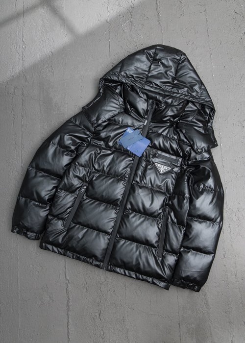 Prada 90% Down-filled Jackets with Classic Logo and Unique Design