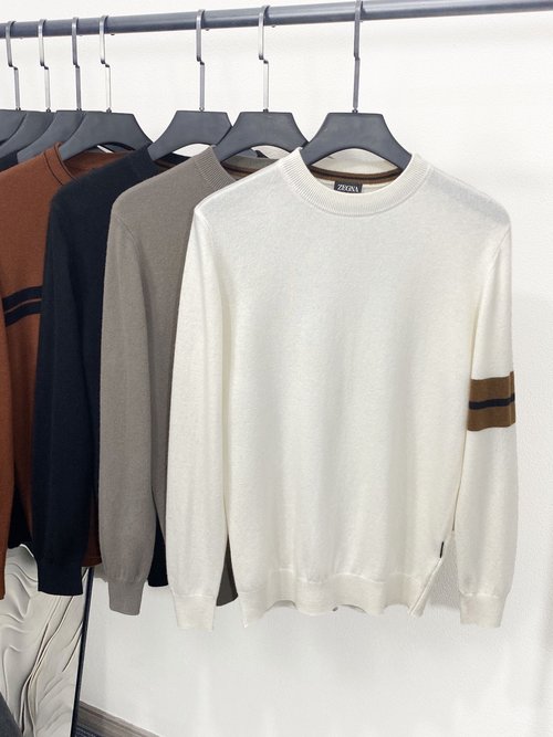 Zegna Color-woven Cashmere-wool Blend Sweater