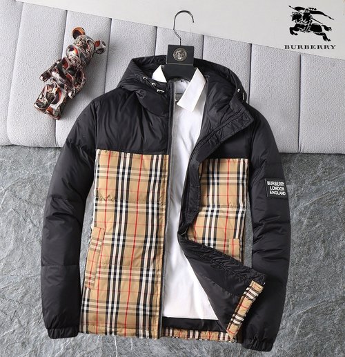 Burberry 90-Down Filled Jacket with Classic Logo and Color
