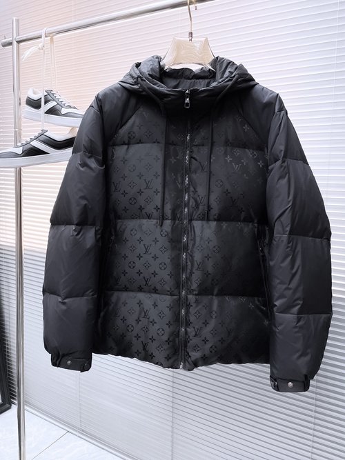 Louis Vuitton Full Logo 90-Down Jacket, Puffy and Warm