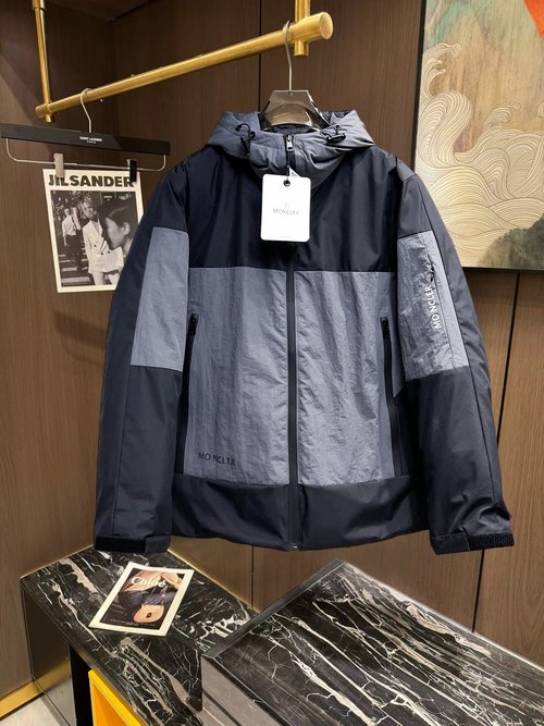 Moncler Premium Down Jacket with Logo, Warm & Stylish