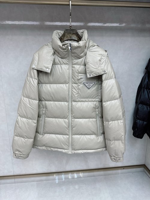 Prada High - end Down Jacket with 90% Down and Logo