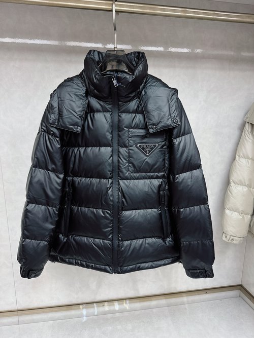 Prada High - end Down Jacket with 90% Down and Logo