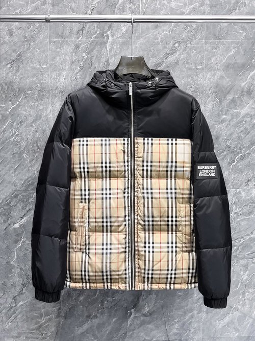 Burberry Premium Down Jacket with 90% Down and Logo