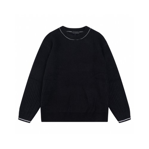 Prada Customized Wool Knit Sweater with Embossed Details