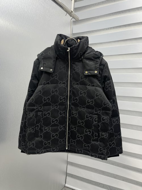Gucci Premium Down Jacket with 90% Down and Three Labels