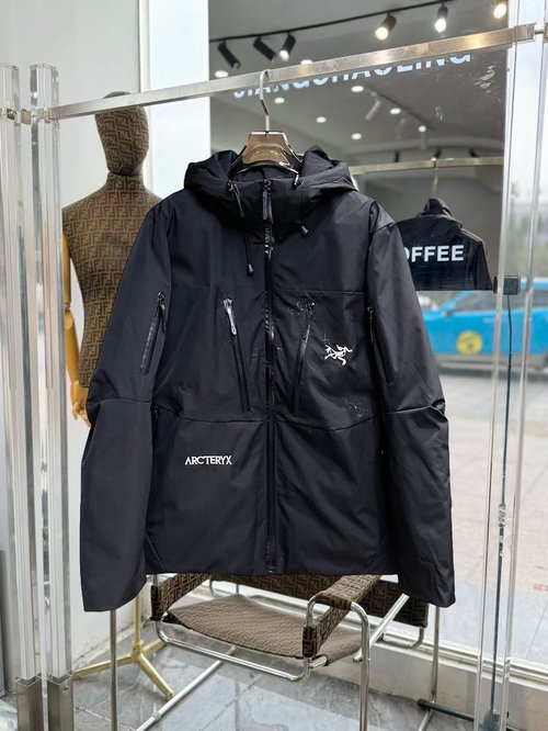 ArcTeryx Premium 90% Down Feather Jacket with Logo and Color