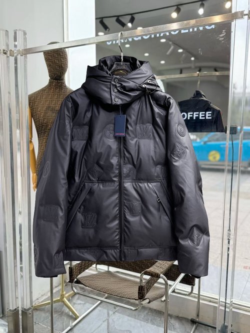 Louis Vuitton 90% Down-Filled Classic Logo Plaid Design Jacket