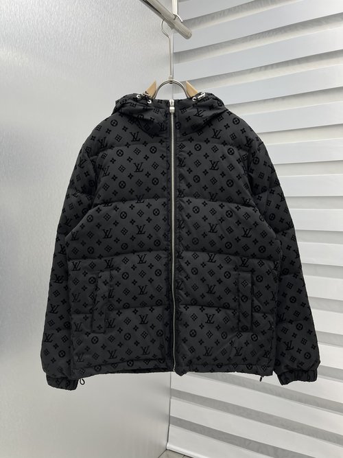 Louis Vuitton Premium Down Jacket with Classic Logo and Color Blocking