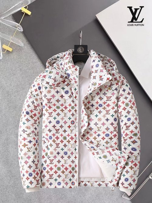 Louis Vuitton Premium Down Jacket with 90% Down and Logo