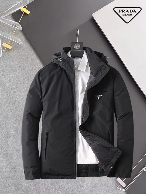 Prada 90% Down-filled Jacket with Classic Logo and Color