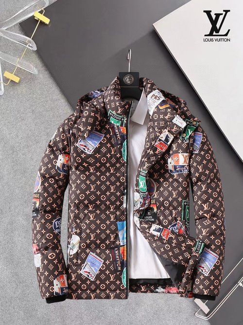 Louis Vuitton 90% Down-filled Jacket with Logo and Colorful Design