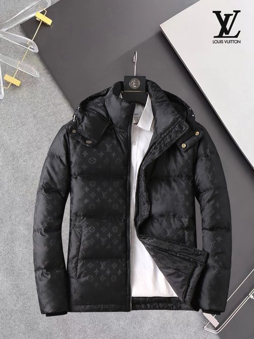 Louis Vuitton 90-Down Filled Jacket with Classic Logo and Color Block