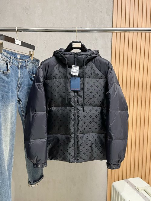 Louis Vuitton 90% Down - filled Jacket with Classic Logo and Color Block
