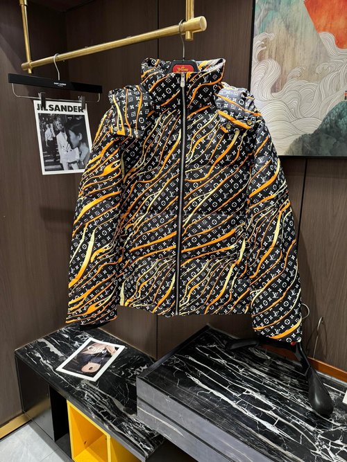Louis Vuitton High - end 90% Down Jacket with Logo and Colorful Design
