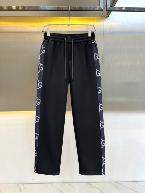 Gucci New Casual Pants with Logo, High Comfort