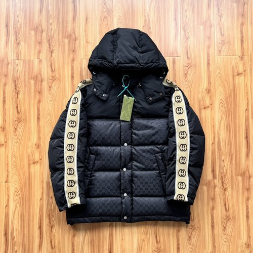 Gucci Exclusive Down Jacket with Reflective Accents and Gucci-Inspired Design
