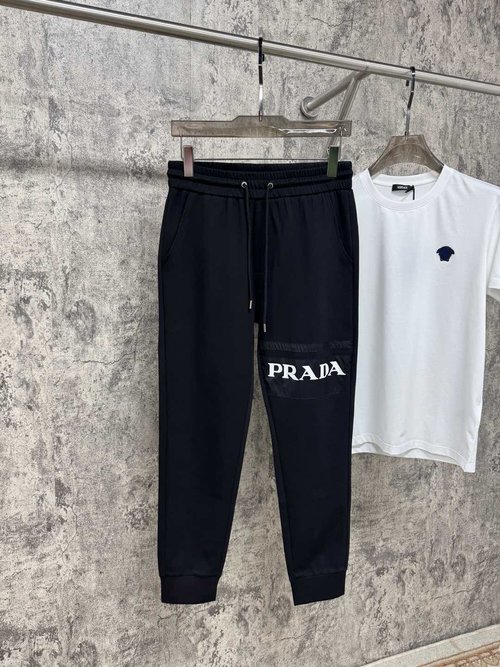 Prada Premium Cotton Casual Pants, Comfortable and Stylish