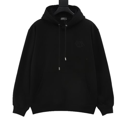 Dior Three-Color Embroidered Patch Hoodie with Soft Fleece