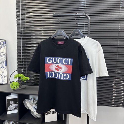 Gucci Box Letter Printed Short Sleeve T - Shirt