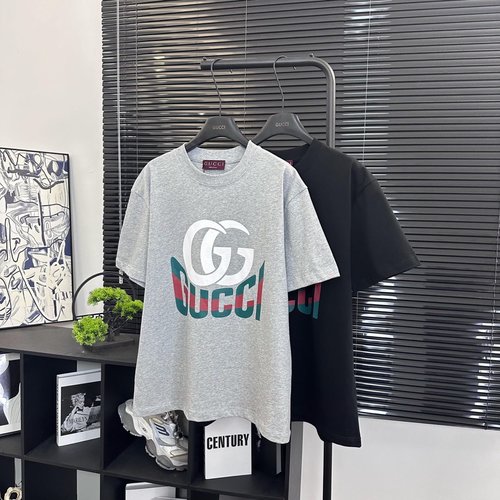 Gucci Double G Logo Printed Short Sleeve Tee