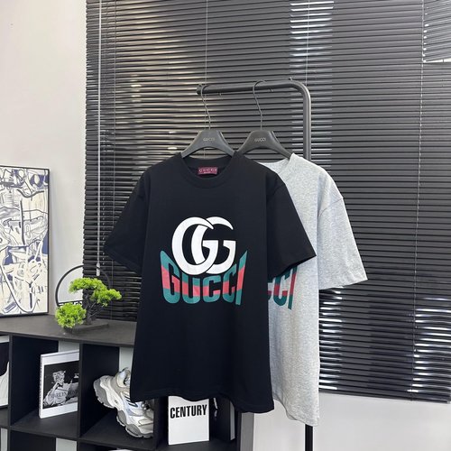 Gucci Double G Logo Printed Short Sleeve Tee
