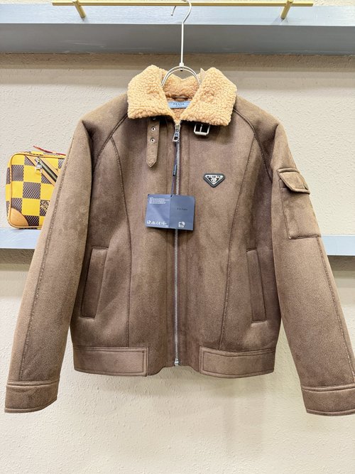 Prada Premium Faux Fur with Lamb Wool Lining Coat