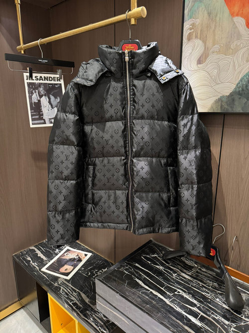 Louis Vuitton 90-Down Filled Jacket with Classic Logo and Color Block