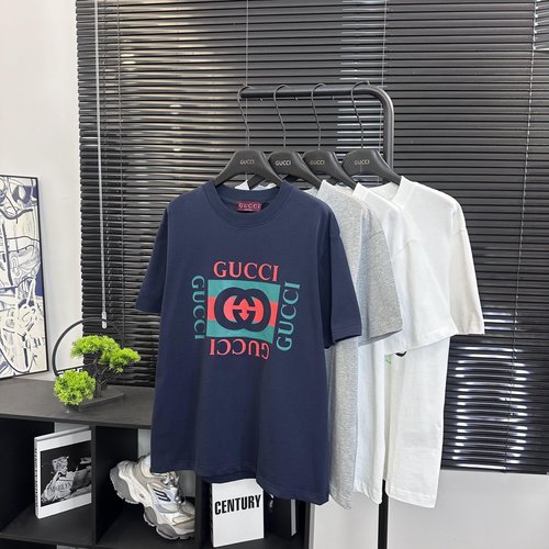Gucci Classic Logo Box Letter Print Short Sleeve T-Shirt