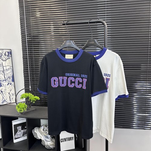 Gucci 1921 Commemorative Edition Foaming Letter Print Short Sleeve T-Shirt