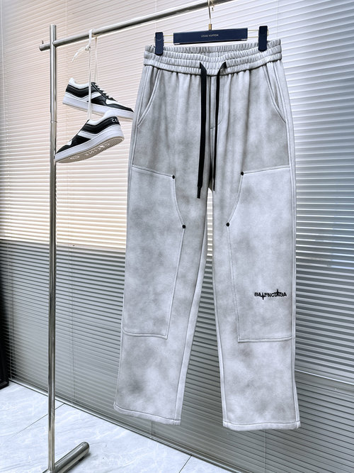 Balenciaga Classic Logo Casual Pants, Comfortable and Distinctive