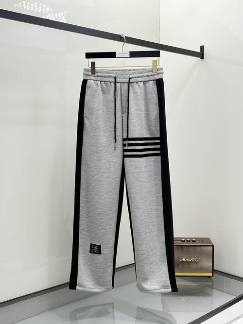 Thom Browne New Style Logo Casual Pants with Good Comfort