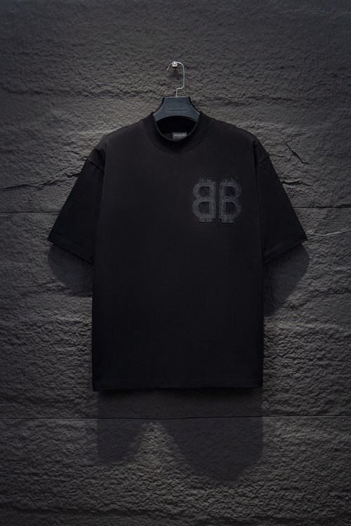 Balenciaga Comfortable Embroidered Cotton T-Shirt